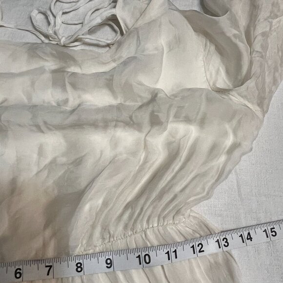 NWOT LARA GUIDOTTI Ivory Maxi Dress S Itlay Made Silk Blend Lined Boho Ramantic - Picture 9 of 11